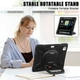 thumbnail image 3 of For iPad Pro 13 inch M5 2025/M4 2024 Case, 360 Rotatable Handle Stand, Shoulder Strap, Drop-Proof Design, Black, 3 of 7
