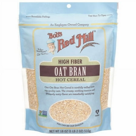 Bob's Red Mill High Fiber Oat Bran Hot Cereal 18 oz - Pack of 2