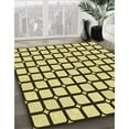 thumbnail image 3 of Ahgly Company Machine Washable Indoor Round Transitional Mustard Yellow Area Rugs, 5' Round, 3 of 7