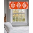 thumbnail image 3 of Classical Floral Valances for Windows Red Retro Symmetrical Texture Rod Pocket Curtains Valance Short Window Treatment Drapes for Living Room, Bedroom Bathroom 60"&nbsp;W x 18" L, 3 of 5