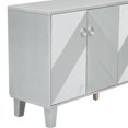 thumbnail image 5 of Luxury Cabinet With Geometric Design - Adjustable Shelves, For Bedroom Silver Storage Cabinet, , Living Room, Captivation, 5 of 7