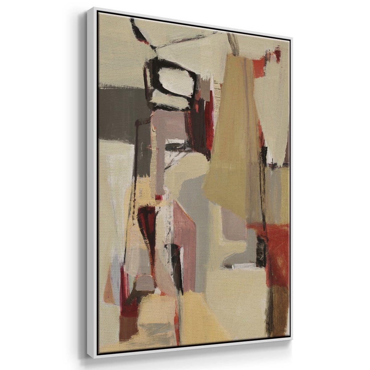 Peaches Framed Premium Gallery Wrapped Canvas - Ready to Hang - 25 x 37 - White Floating Frame