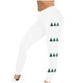 thumbnail image 4 of Lenpel Leggings for Women High Waisted Full Length Christmas Printed Butt Lifting Tights Yoga Pants, 4 of 5