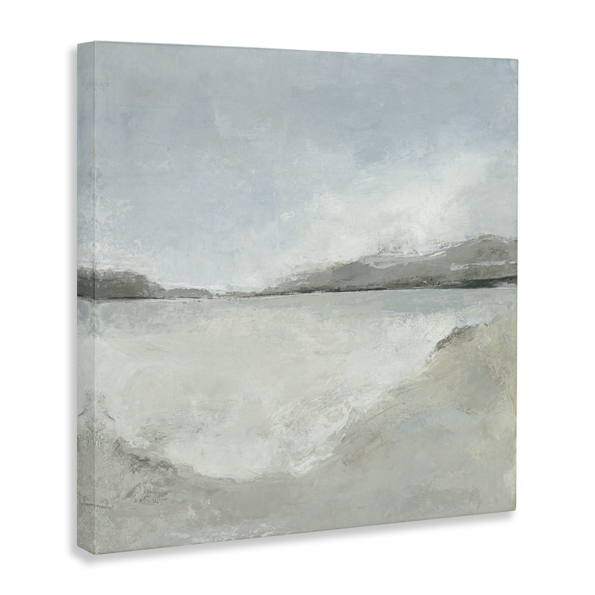 Stupell Industries Abstract Distressed Beach Landscape & Nature Painting Wrapped Canvas Art Print Wall Art, 24 x 24