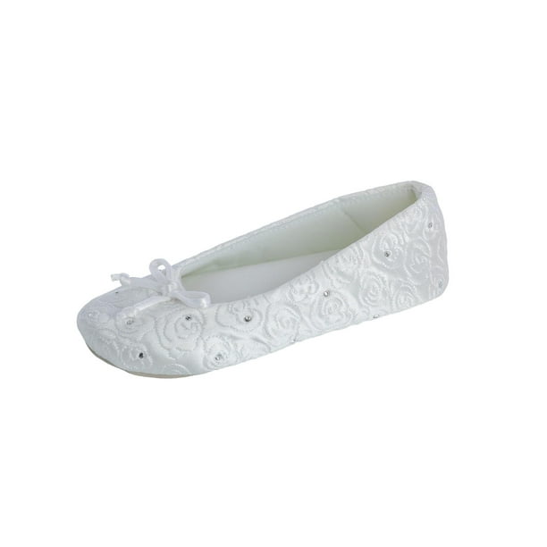 isotoner terry ballerina slippers