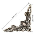 thumbnail image 2 of Uxcell Metal Box Corner Protectors Vintage Decor Edge Guard Protector 40 x 40 x 55mm Bronze Tone 8Pcs, 2 of 3
