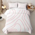 thumbnail image 2 of Homewish Pink Lines Twin Quilt Set,Modern Geometric Twin Coverlet Set,2pcs, 2 of 7