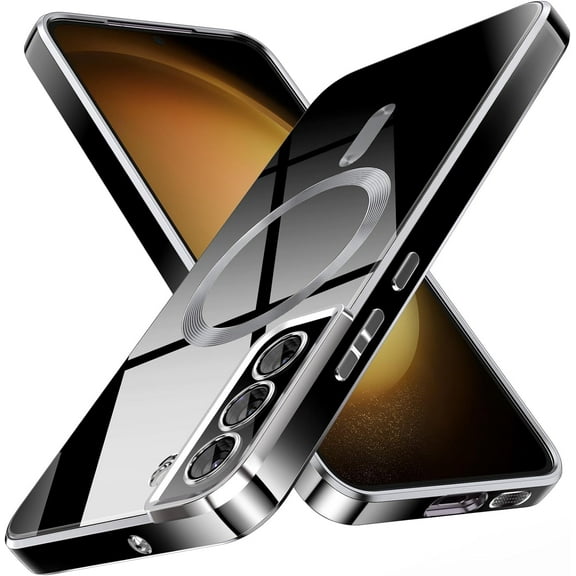 for Galaxy S21 Plus Case,[Compatible with Magsafe],[10 FT Military Grade Drop Protection][Anti Yellowing] Slim Soft TPU Luxury Protective Phone Case for Galaxy S21 Plus-Black 11-sam s21p-01