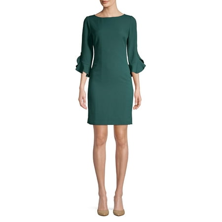 - Tulip-Sleeve Sheath Dress
