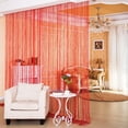 thumbnail image 3 of Nvzi 2 cortinas de lentejuelas para puerta, cortinas de hilo para puerta, 39 x 79 pulgadas, para colgar en armario, dormitorio,fondos con flecos transparentes sin cuentas con cuentas de color rosa, 3 of 4