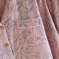 thumbnail image 7 of Helii Women Cotton Pajamas Set Long Sleeve Notch Collar Top and Pants Soft Breathable Sleepwear Lounge Set with Bamboo Floral Print Button Down Elastic Waist 2 Piece Pjs 3 Colors Pajama Set, 7 of 7