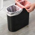 thumbnail image 2 of Ounissouiy Bote de basura de colores de moda con gran apertura para el hogar, bote de basura, papelera de cocina, cubo de basura Suministros de limpieza para el hogar blanco lechoso, 2 of 6