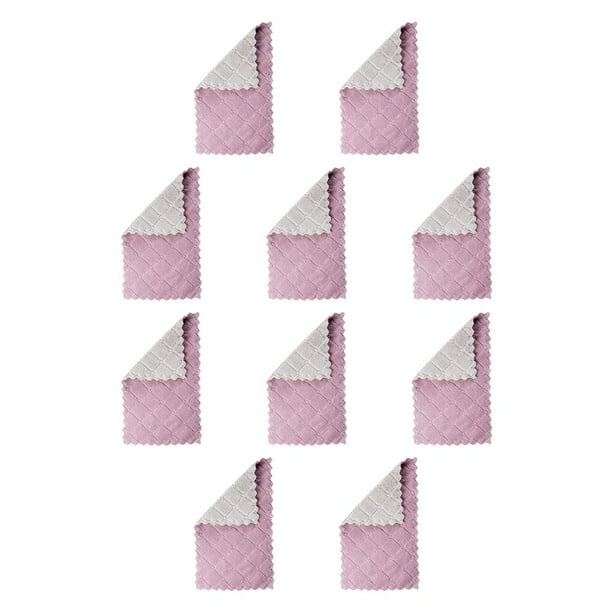 Ounissouiy Dishcloth Microfiber Cloth Folding Rags Washcloth Plate Household Dishes Non-stick Towel Absorbent Tableware Kitchen Type1 NO1