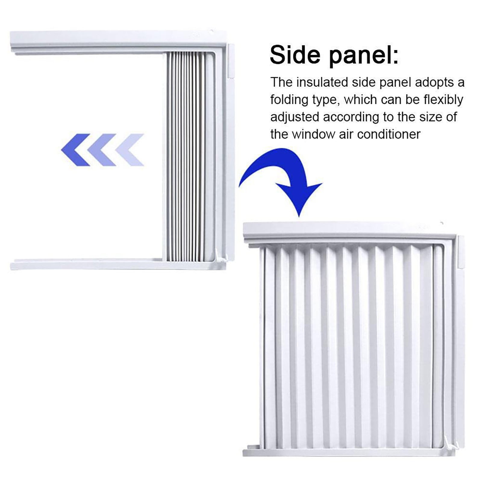 GBAYXJ Washranp 2Pcs Air Conditioner Side Panel With Frame Room Accordion Filler Kit For Window Air Conditioner Replacement Screen|Plastic