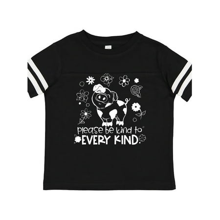 

Inktastic Please Be Kind to Every Kind Cute Pig and Flowers Gift Toddler Boy or Toddler Girl T-Shirt
