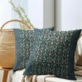 thumbnail image 6 of Antique Pillow Covers 20x20 Inch Vintage Floral Block Print Blue Red Decorative Throw Pillow Covers Set of 2 Retro Turkish Pillowcases for Couch Indoor Outdoor Home Decor, 6 of 6
