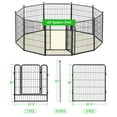 thumbnail image 3 of Jhsomdr Decorative Garden Metal Fence 23ft (L)×32in(H) 10 Panels Heavy Duty Iron Wire Animal Barrier Temporary No Dig Fence Landscape Edging Privacy Fencing for Yard, Outdoor, Dog, Patio, Flower Bed, 3 of 7
