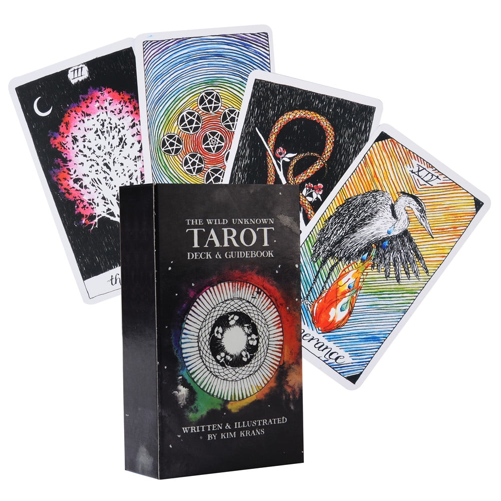 78 Pcs The Wild Unknown Tarot Cards Tarot Deck for Fun Game Table Card ...