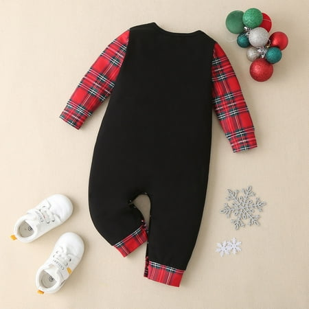 

Cathalem Infant Shirts Toddler Kids Girls Boys Infant Cute Christmas Cartoon Old Man Prints Romper Jumpsuit Romper Set Baby Boy Childrenscostume Black 6-9 Months