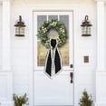 thumbnail image 5 of Wall Hangs Wreath Sash For Front Door Cotton Wreath Satin Sash Garland Ribbon Accessories WreathSash For Front Door Holiday For Wreaths Yard Doorway Indoor Outdoor Bow Bridal Shower H, 5 of 7