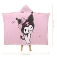 thumbnail image 2 of Kuromi Wearable Blankets Hooded Soft Hoodie Blanket Winter Warm Throw Blankets Cape 40"x50", 2 of 8