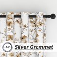 thumbnail image 5 of Lfeey Blackout Curtains for Bedroom 84 inch Lenght, Sage Brown Watercolor Floral, Thermal Insulated Light Blocking Grommet Drapes, Set of 2, 5 of 7