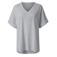 thumbnail image 5 of Rezuofi 2 Pcs Womens Summer 2025 V Neck Casual Tunic Tops Spring Fashion Basic Trendy Outfits, 5 of 7