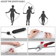 thumbnail image 5 of Cuerda para saltar rápida y sin enredos: cuerda de acero ajustable con asas de espuma para hombres y mujeres: equipo de ejercicio, 5 of 5