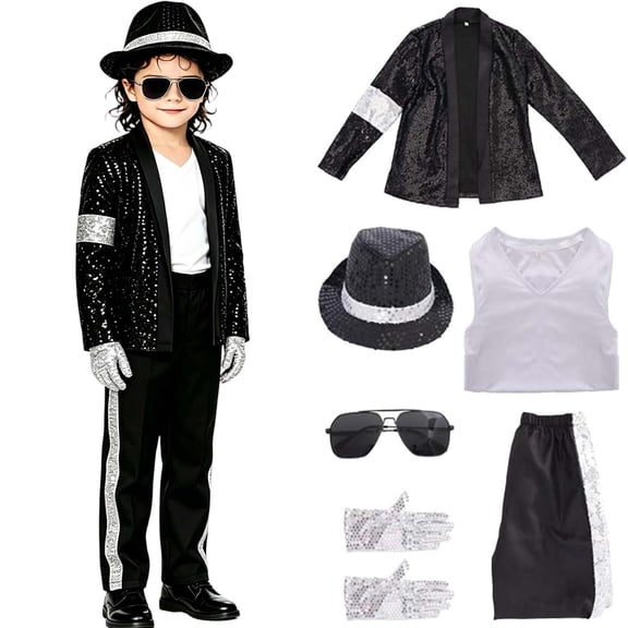6 Piece Set Cosplay Costumes Boys Performance Clothing Party Sets Shirts Coats Long Pants Accessories for Halloween Christmas Gifts