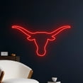 thumbnail image 2 of Handmadetneonsign Longhorn Bull Head Led Light, Texas Bull Skull Neon Sign, Western Bull Neon Light, 2 of 5