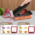 thumbnail image 5 of Geedel Vegetable Cutter, Onion Cutter Pro Food Chopper, Kitchen Vegetable Slicer Dicer Cutter Grater, Veggie Chopper with container for Salad Onion Potato Carrot (4 in 1, Red), 5 of 10