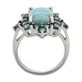 thumbnail image 3 of 5.40 Cts. Larimar London Blue Topaz 925 Sterling Silver Cluster Ring, 3 of 5