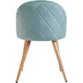 thumbnail image 6 of ZXNYH Dining Chairs Set of 2, Velvet Upholstered Kitchen Chairs Modern Dining Room Side Chairs with Soft Seat/Metal Legs, Accent Chairs for Home Restaurant, Aqua, Oak Leg, 6 of 8