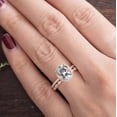 thumbnail image 6 of HeartsAndYou 2.1ct Natural Aquamarine & Diamond Bridal Wedding Set Ring 14k SOLID Rose Gold, 6 of 8