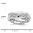 thumbnail image 2 of White Sterling Silver Ring Band Diamond Rhodium Diam., 2 of 2