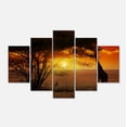 thumbnail image 2 of Typical African Sunset with Giraffe - Oversized African Landscape Canvas Art, 2 of 3