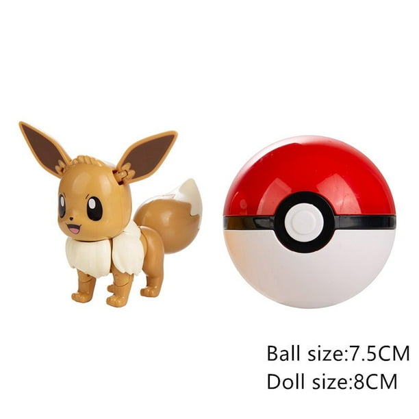 New Genuine Pokemon Toy Set Pocket Monster Pokeball Deformation Pikachu  Eevee Psyduck Anime Action Figure Model Pet Dolls Gift 