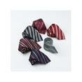 thumbnail image 5 of INSPIRE CHIC Men's Stripe Self-Tied Necktie Skinny Silk Slim 2.8'' for Graduation Wedding Party Uniforms One Size Plaid-4, 5 of 5