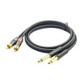 thumbnail image 2 of Cable de interconexión de Cable de Audio de 6,5mm y 6,35mm a RCA, Cable adaptador de línea de conexión macho a macho, 4,9 pies para, 2 of 7