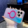thumbnail image 4 of Funda magnética láser mate de lujo para iPhone 16 Pro Max 16 Plus, funda Magsafe con purpurina para iPhone 15Pro 14 13, fundas duras anticaída, 4 of 5