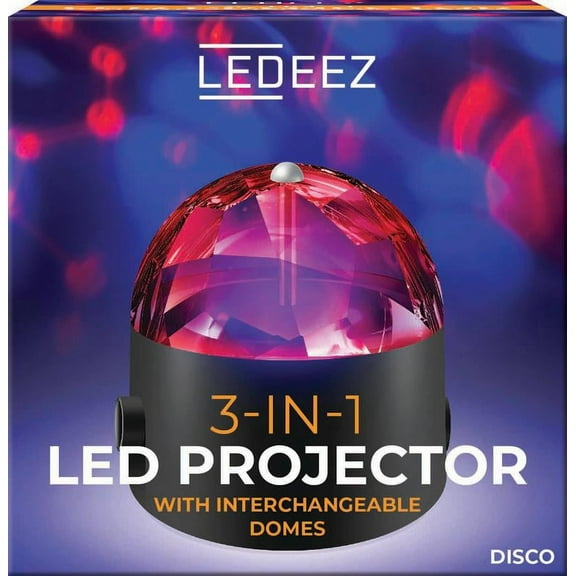 LEDeez Color Changing 3-in-1 LED Projector for Children, Multi-Color
