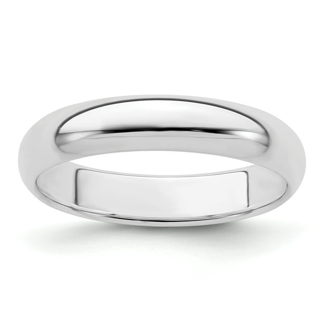 Bague Anneau Demi-Ronde Taille 9 en Argent Sterling 925 4 mm