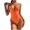 Orange, variant on adviicd Women Swimsuits Bathing Suit for Women Push Up High Waisted Bathing Suit (Orange,L)