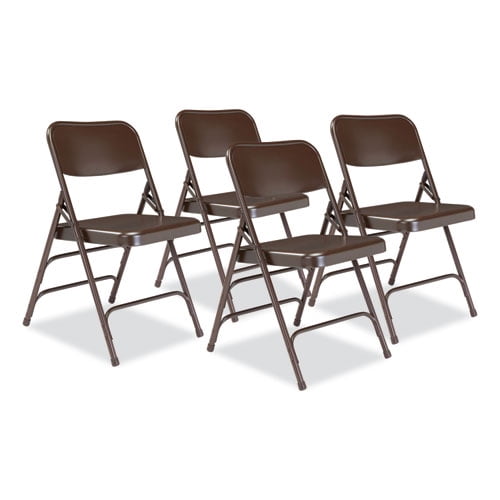 300 Series Deluxe All-Steel Triple Brace Folding Chair, Supports Up to 480 lb, 17.25" Seat Height, B | Bundle of 2