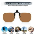 thumbnail image 6 of 1 PC Sunglasses Clip Unisex Clip-on Polarized Day Night Vision Flip-up Driving Sunglasses Glasses Lens For Outside, 6 of 8