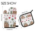 thumbnail image 2 of Yayeee Oven Mitts and Pot Holder Set of 2 Heat Resistant Kitchen Gloves Baking Hot Pad, Brown Nordic Christmas, 2 of 5