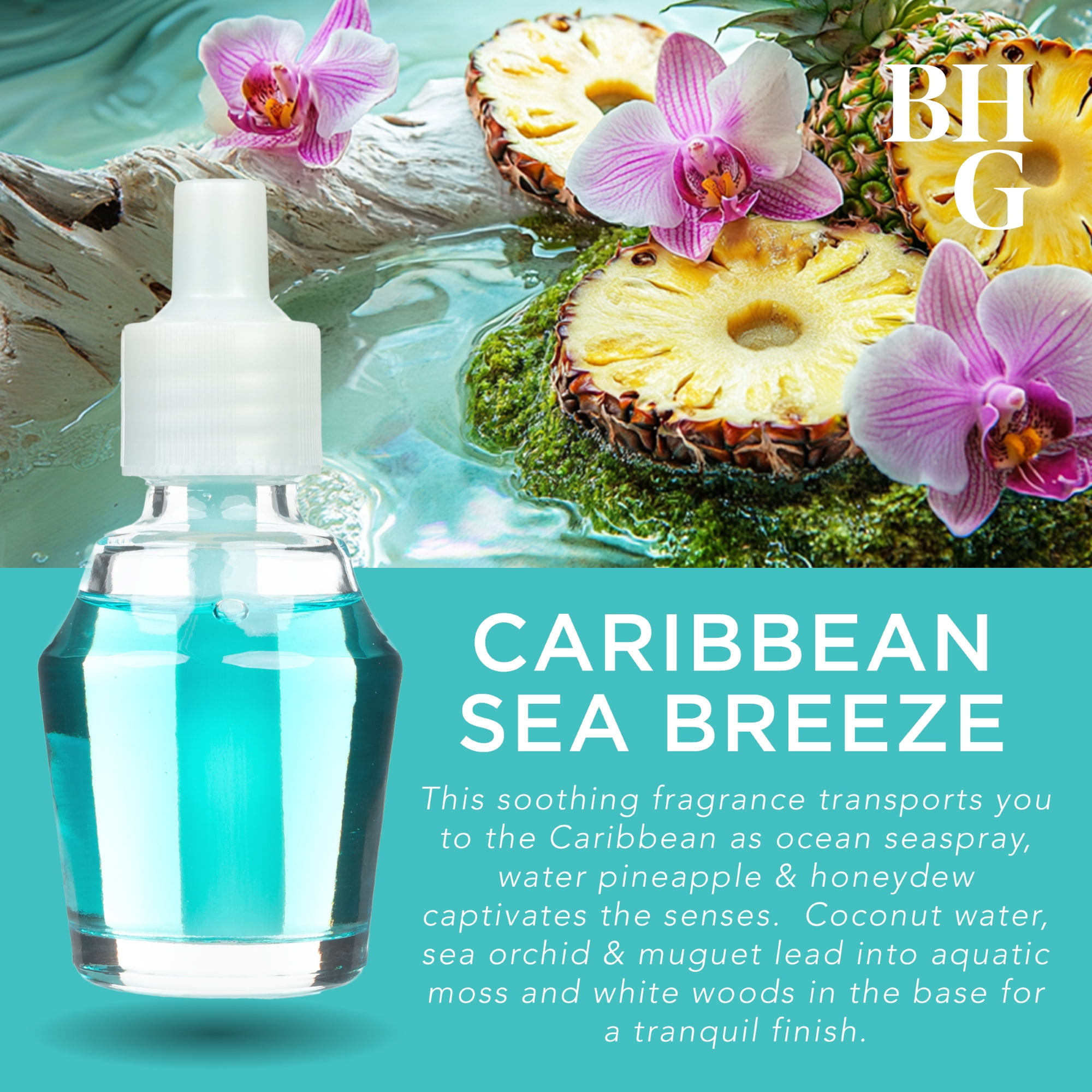 Better Homes & Gardens Aroma Accents Oil Refill 24 mL, Caribbean Sea Breeze