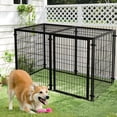 thumbnail image 6 of Wdmiya Large Dog Crate, 57 Inch Metal Kennel for Medium and Small Dogs, Safe Indoor & Outdoor XL Big Puppy Bottomless Cage with Comfort Mat, Pet Playpen Yard, Dog Fence Playpen, Black, 6 of 7