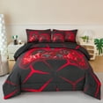 thumbnail image 3 of ZRNBAST Queen Bed in a Bag Gaming Bedding Sets for Boys 7 Pcs Red Video Game Comforter with Sheet Set Soft Gamer Bedding Sets Lightweight Microfiber Game Bed Set for All Season(Red,Queen), 3 of 9