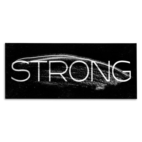 Stupell Industries Contemporary Strong Phrase Bold Paint Stroke Canvas Art, 24 x 10, by Lil' Rue